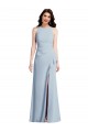 Purchase Halter Maxi Prom Dress with Cascade Ruffle Slit UK