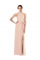 Purchase Halter Criss Cross Cutout Back Maxi Crepe Prom Dress UK