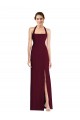 Purchase Tie Halter Open Back Trumpet Prom Dress UK