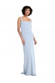 Purchase Slim Square Neck Fit and Flare Full Length Stretch Crepe Prom Dress UK