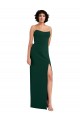 Purchase Scooped Strapless Neckline Crepe Prom Dress with Side Slit UK