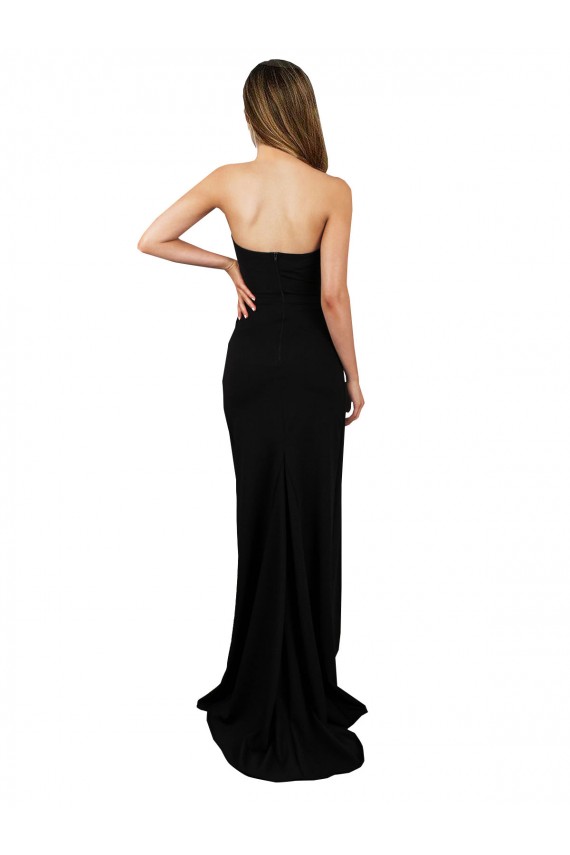 Purchase Corset Style Strapless Crepe Prom Dress with High Split UK
