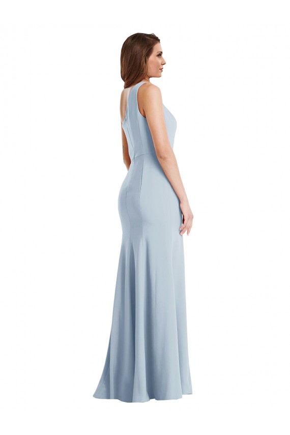 Purchase Bold One Shoulder Trumpet Maxi Crepe Prom Dress UK