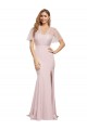 Purchase Crepe Long Sweetheart Neckline Prom Dress with Tulle Overlay Shoulders UK