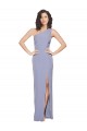 Purchase Floor Length One Shoulder Crepe Prom Dress with Pencil Skirt and Side Split UK