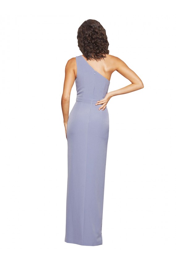 Purchase Floor Length One Shoulder Crepe Prom Dress with Pencil Skirt and Side Split UK