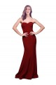 Purchase Long Full Length Sweetheart Slim Crepe Prom Dress with Strapless Bodice UK