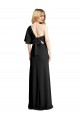 Purchase Pleated One Shoulder Flutter Sleeves Slim Crepe Prom Dress UK