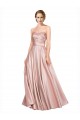 Purchase Long Plated Strapless Sweetheat Stretch Satin Prom Dress UK