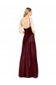 Purchase Sleek Spaghetti Straps V-Neck Stretch Satin Prom Dress with Center Front Slit UK