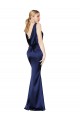 Purchase Sheath High Neck Stretch Satin Prom Dress Low Back UK