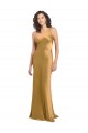 Purchase One Shoulder Long Floor Length Stretch Satin Slip Prom Dress UK