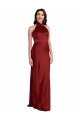 Purchase Backless Halter Long Stretch Satin Prom Dress UK