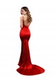 Purchase Long Pleated Stretch Satin Prom Dress with High Slit UK