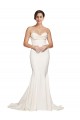 Purchase Strapless Cowl Neck Sweep Train Stretch Satin Prom Dress UK