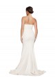 Purchase Strapless Cowl Neck Sweep Train Stretch Satin Prom Dress UK