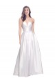 Purchase Full Length Strapless V-Cutout Stretch Satin Prom Dress UK
