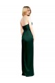 Purchase Scooped Strapless Neckline Stretech Satin Prom Dress with Side Slit UK