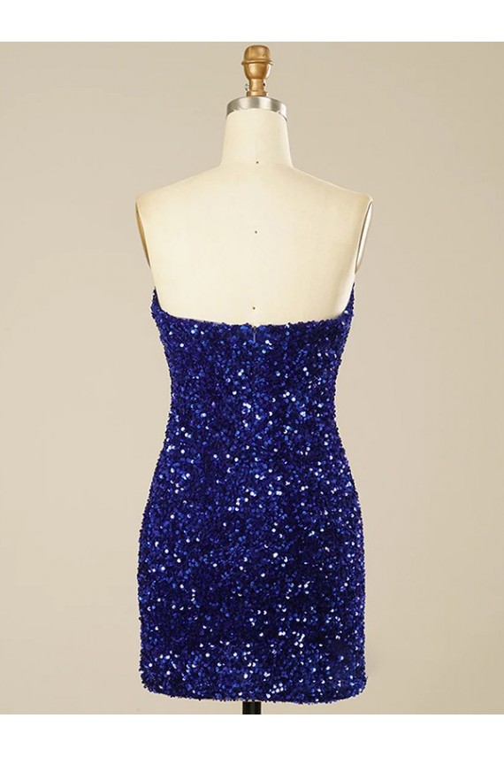 Purchase Short Sweetheart Velvet Sequin Prom Dress UK