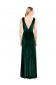 Purchase Daring Deep V-Neck Long Full Length Velvet Prom Dress UK