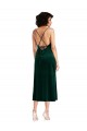 Purchase Midi Length Cowl Neck Velvet Short Slip Cocktail Prom Dress / Homecoming Dress UK