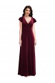 Purchase Flutter Sleeve Velvet Maxi Prom Dress with Pockets UK