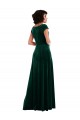 Purchase Cowl Neck Cap Sleeve Velvet Maxi Prom Dress with Pockets UK