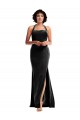 Purchase Empire Waist Stretch Velvet Prom Dress with Halter Strap UK