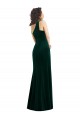 Purchase One Shoulder Velvet Trumpet Prom Dress with Front Slit UK